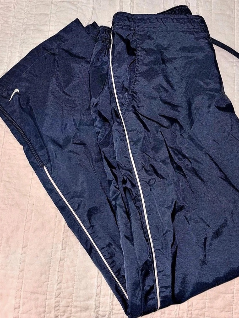 Vintage Nike Men's Track Pants Blue Size Medium